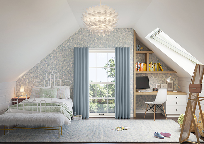 Menton, Tranquil Blue - Made to Measure Curtains - Image 14